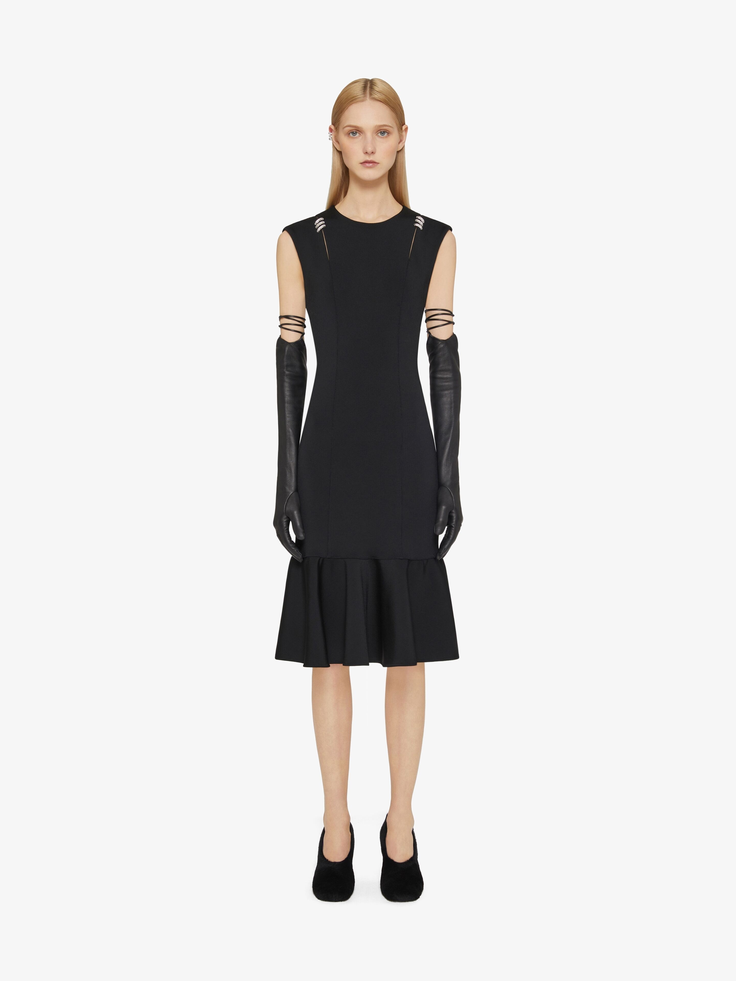 DRESS IN PUNTO MILANO WITH CRYSTALS - 2
