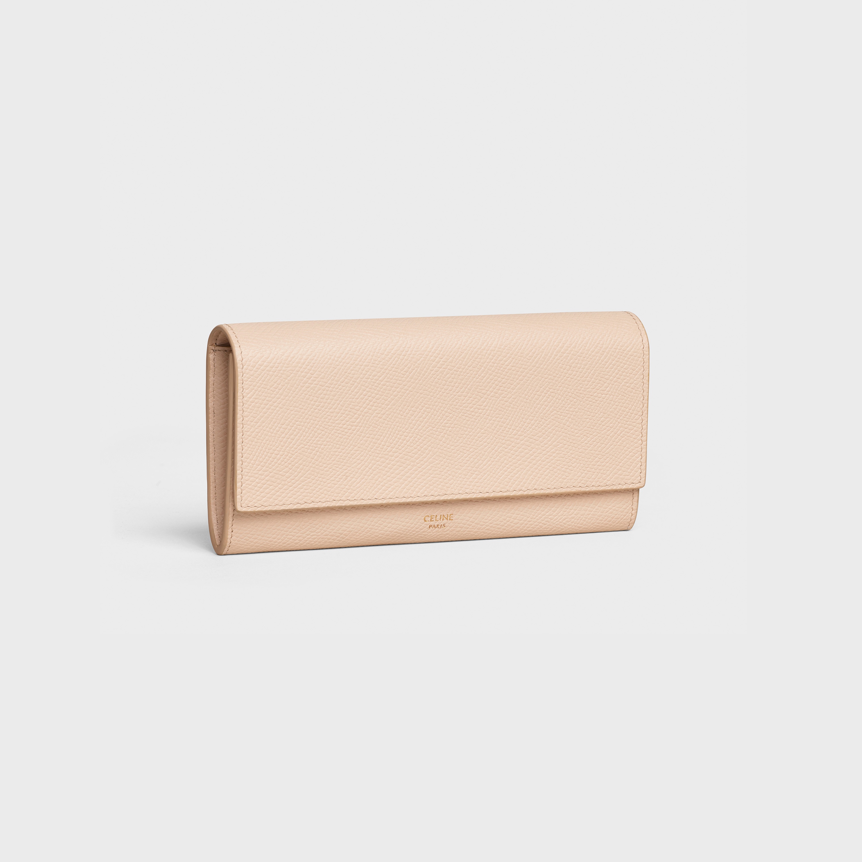 Large flap wallet in Grained calfskin - 2