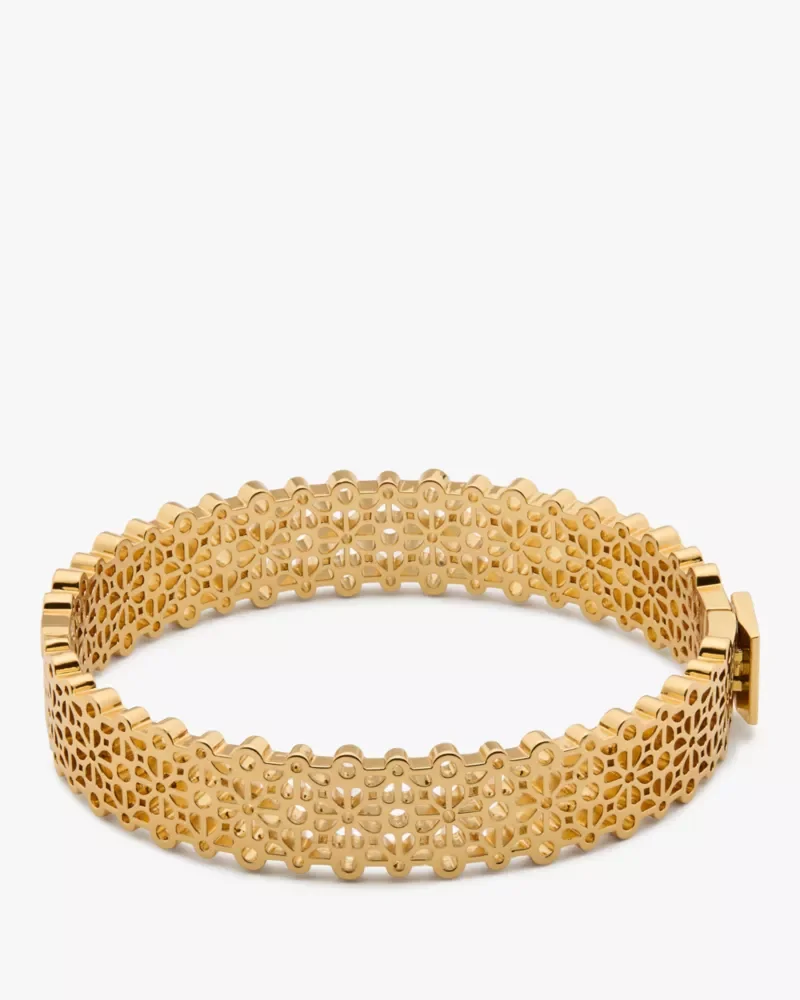 Spade Flower Lace Thin Bangle - 1