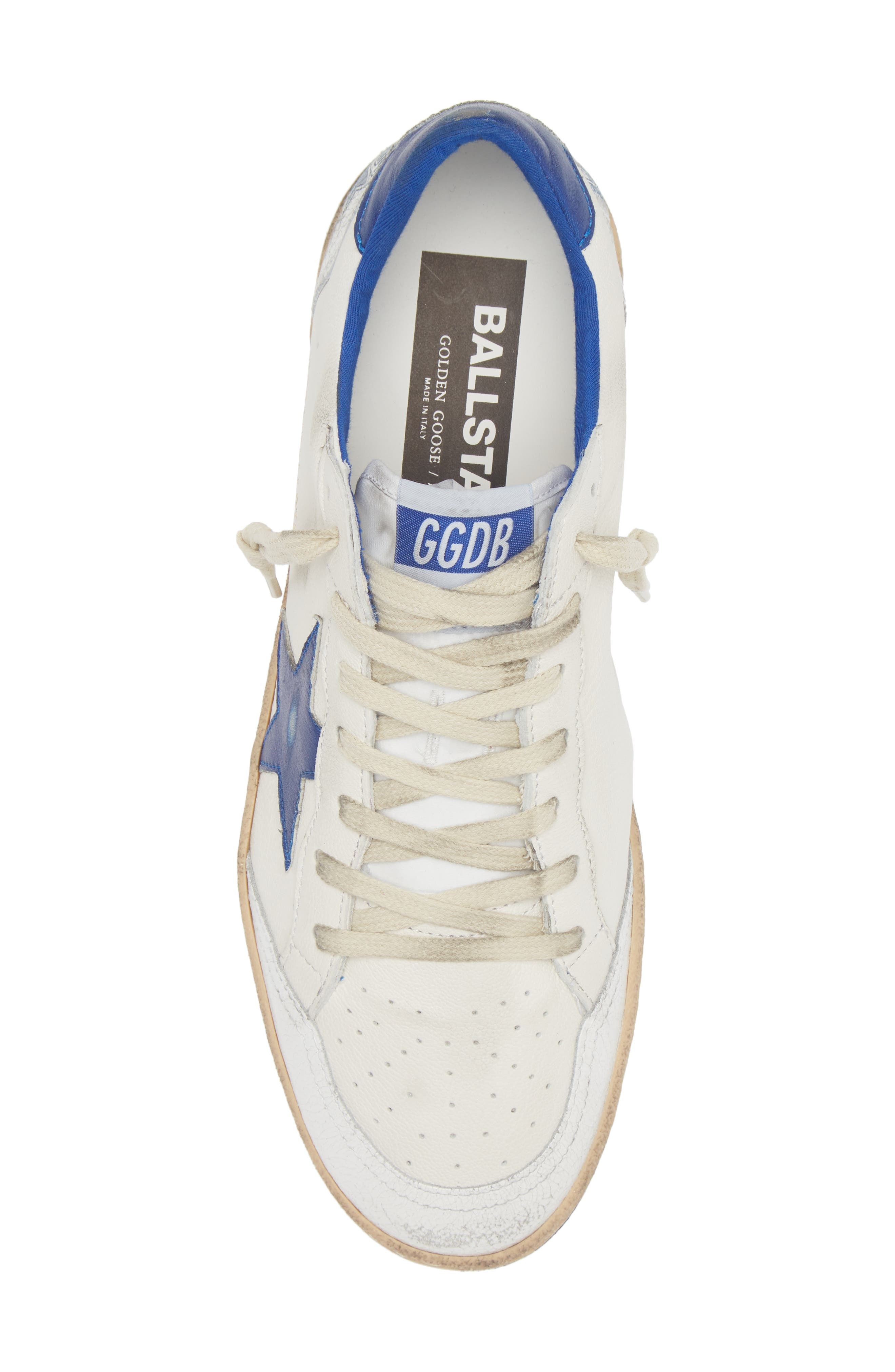 Golden Goose Ball Star Low Top Sneaker in White/Bluette at Nordstrom - 5