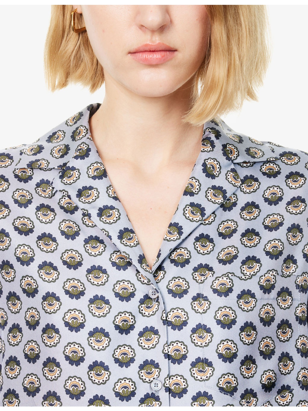 Oncia Graphic-Print Silk Shirt - 5