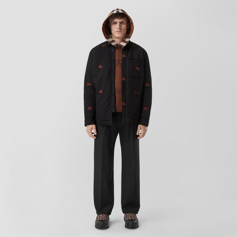 Burberry Embroidered EKD Nylon Overshirt outlook