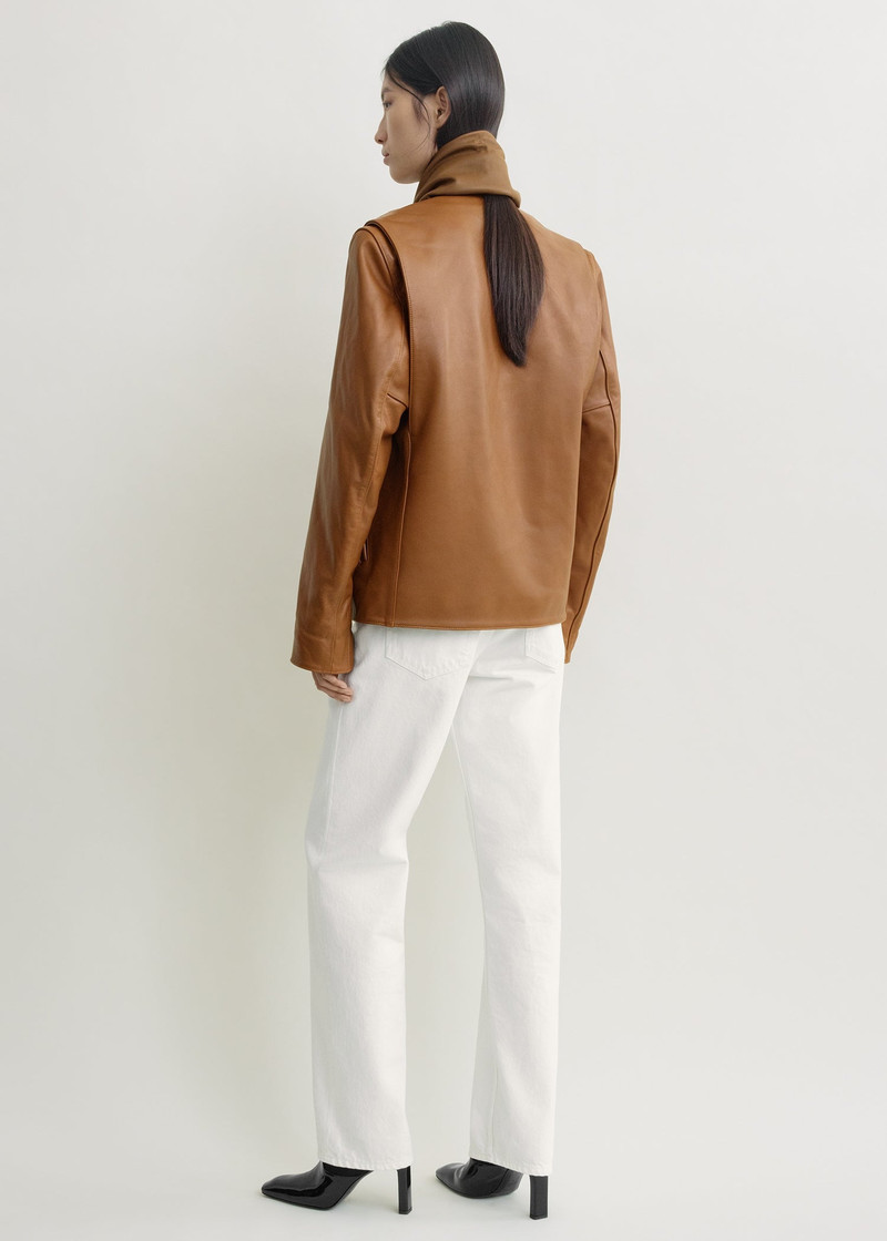 Minimal biker jacket copper 4