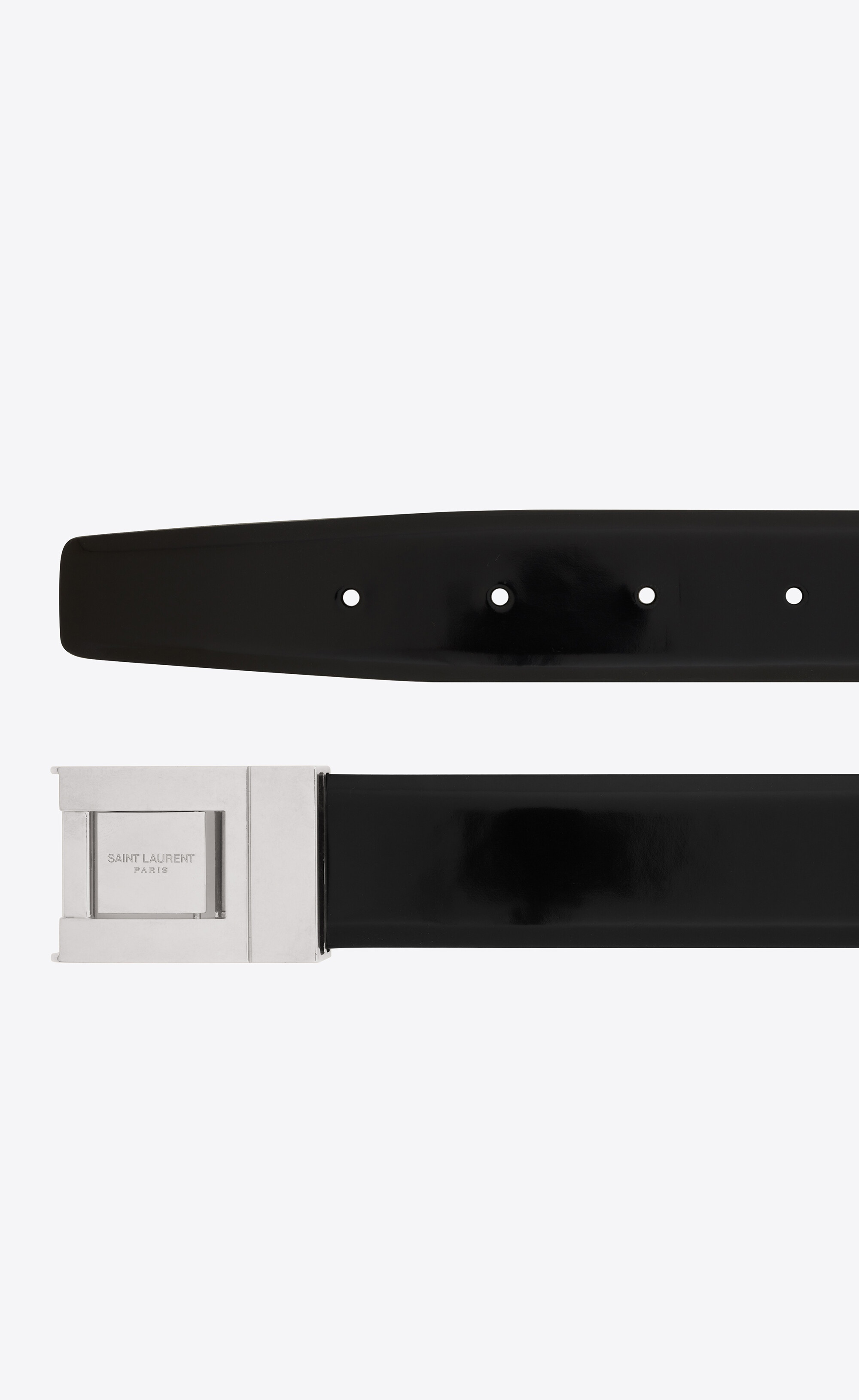 male buckle belt in brushed leather - 2