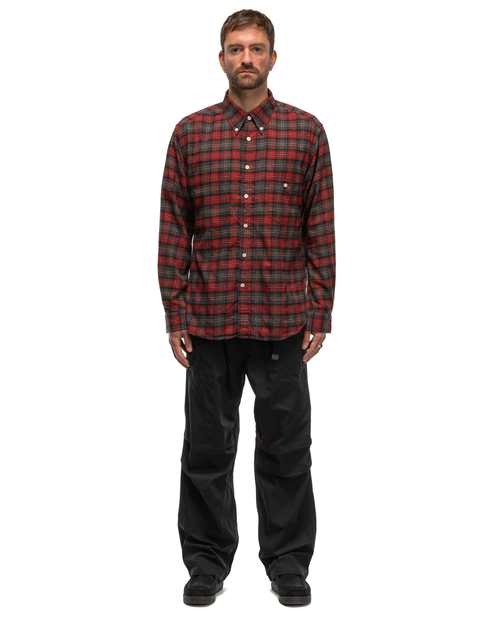 nonnative Dweller B.D. Shirt Cotton Tartan Check Red | havenshop