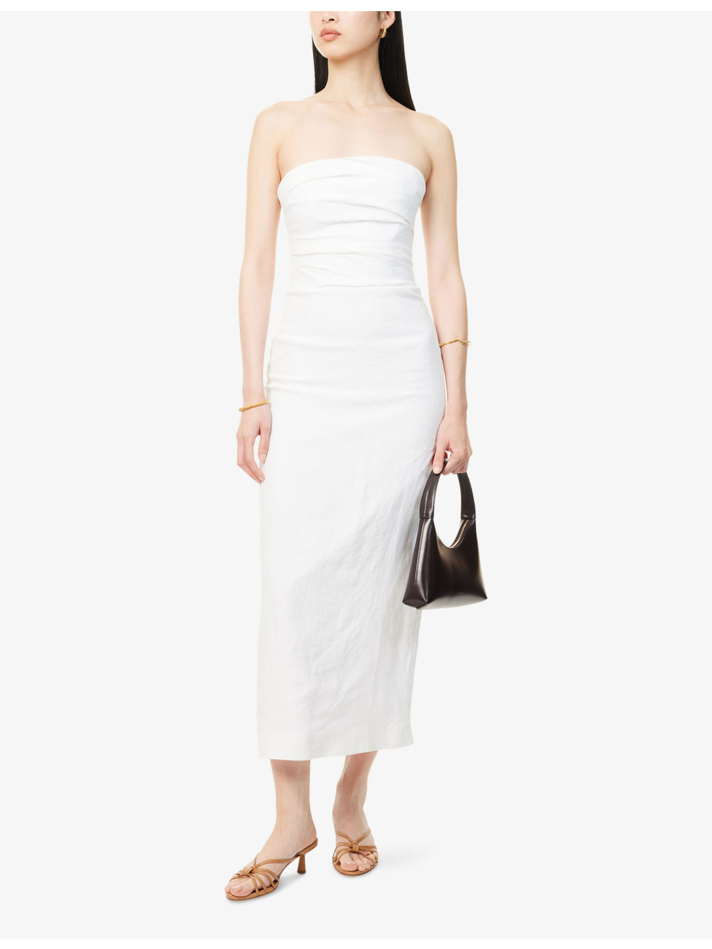 Sabella Strapless Linen Maxi Dress - 2
