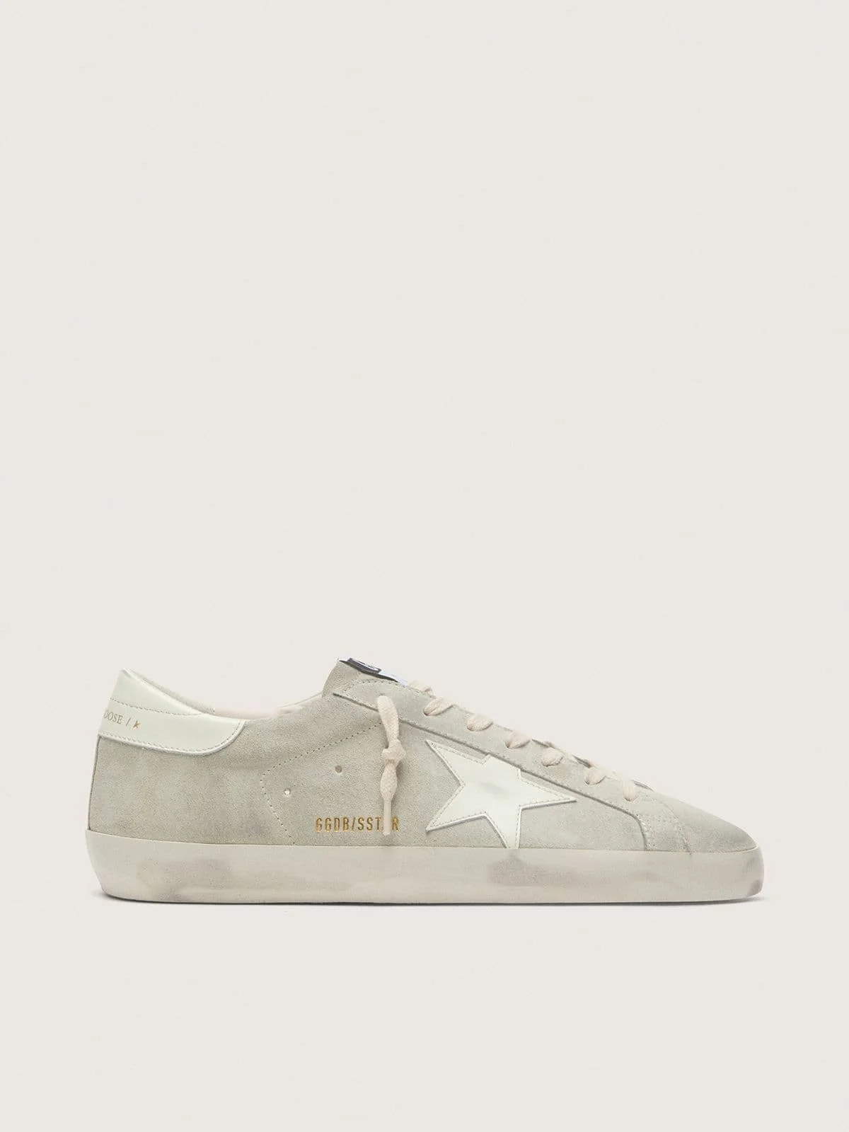 Men’s Super-Star in light gray suede with white leather star - 1