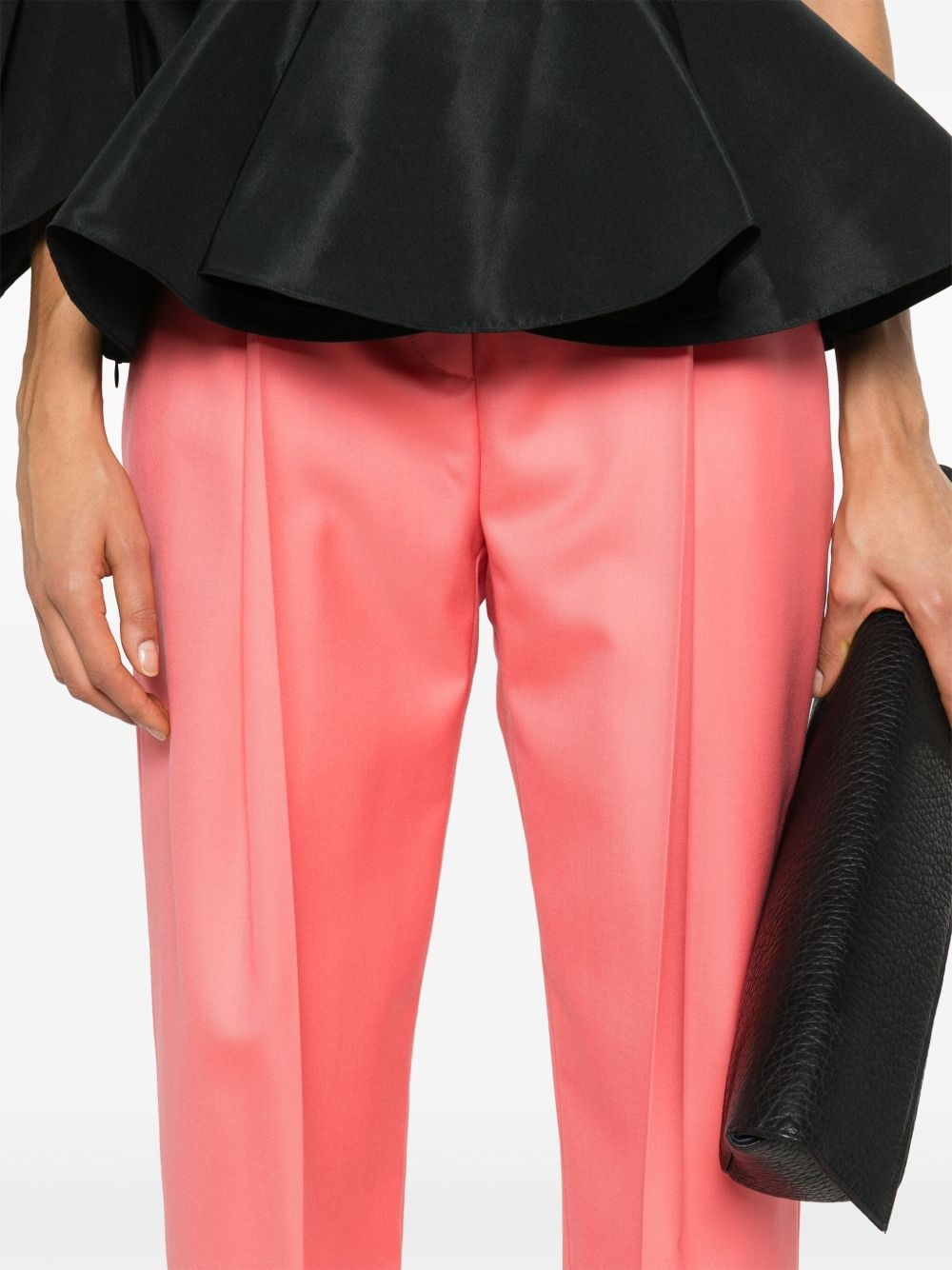 pleat detail tapered trousers - 5