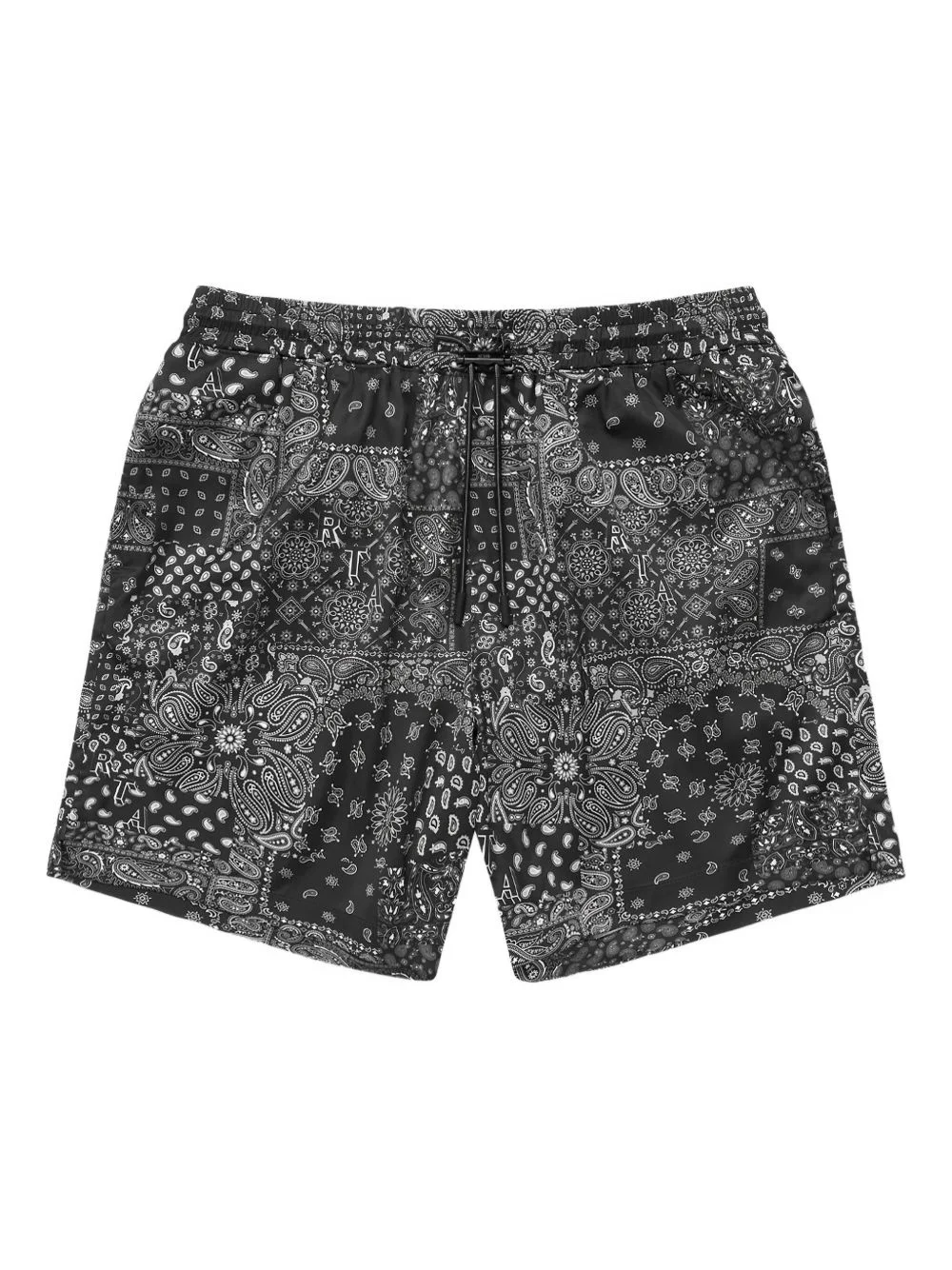 bandana-patchwork swim shorts - 1