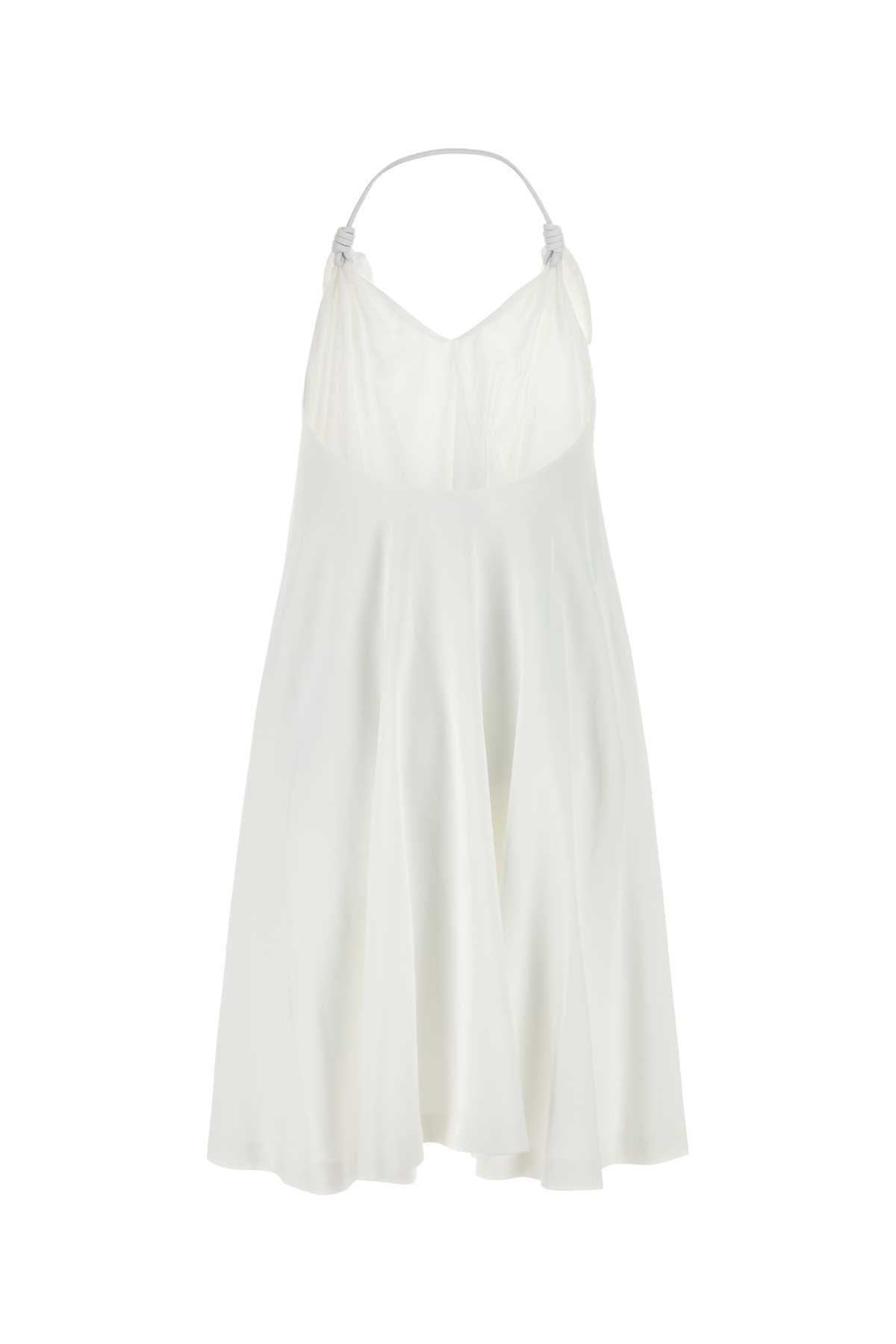 Loewe Women White Stretch Crepe Flamenco Dress - 2