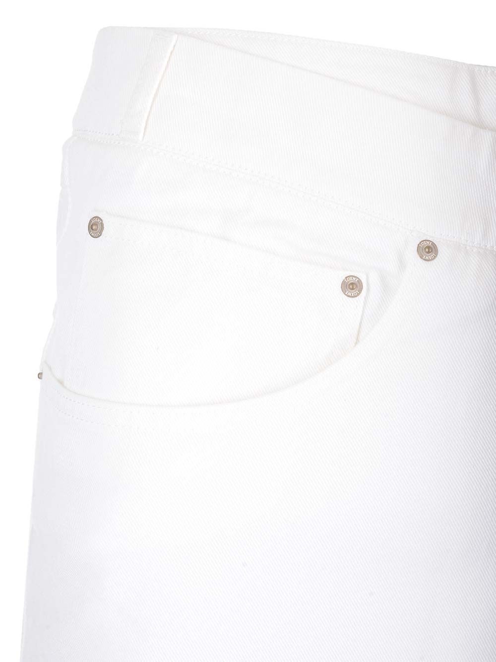 Denim Asymmetrical Shirt Skirts White - 5