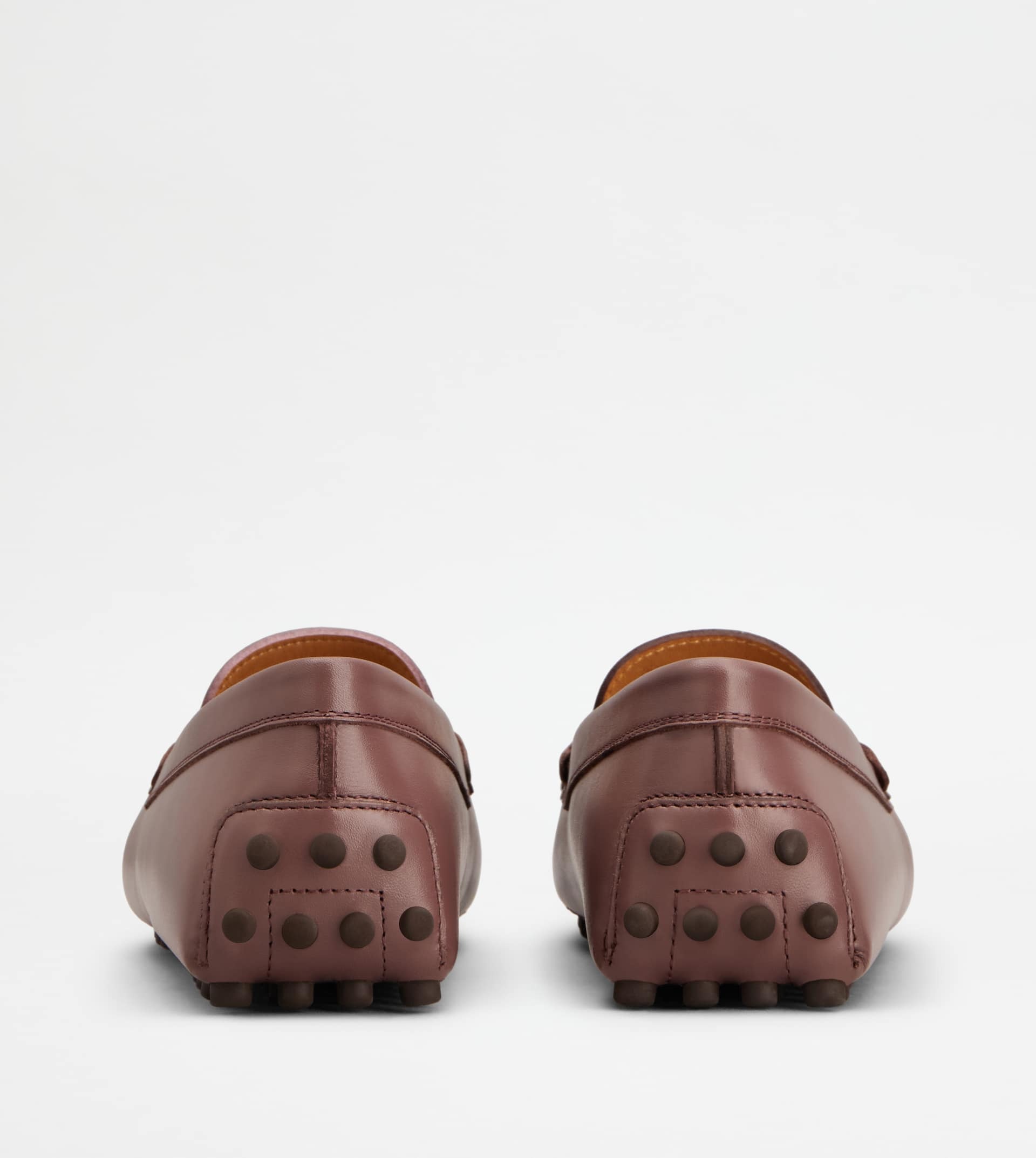 GOMMINO DRIVING SHOES IN LEATHER - BURGUNDY - 3