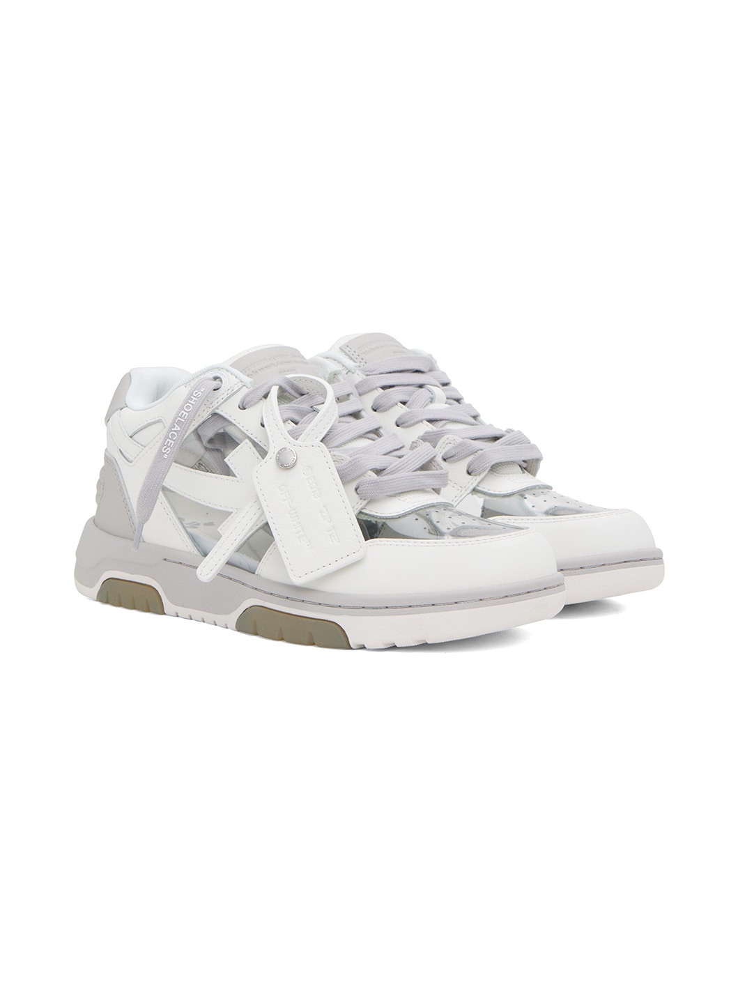 Gray & White Out Of Office Sneakers - 4