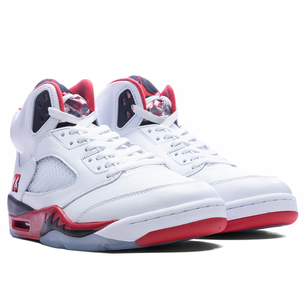 AIR JORDAN 5 RETRO OG FIRE RED 'BLACK TONGUE' - WHITE/FIRE RED/BLACK - 2