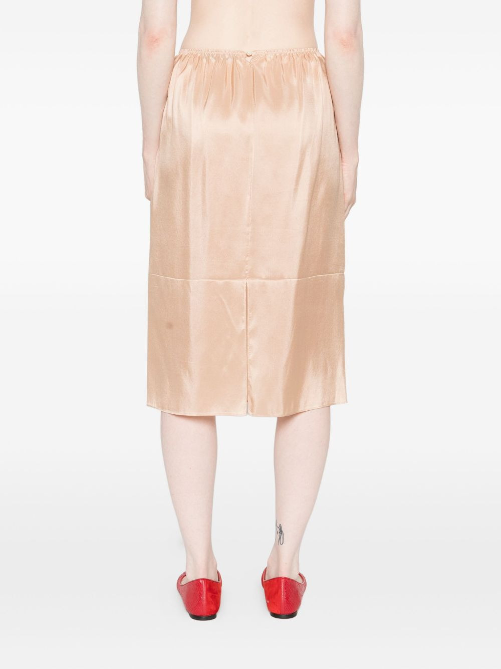 elasticated-waistband mini skirt - 4