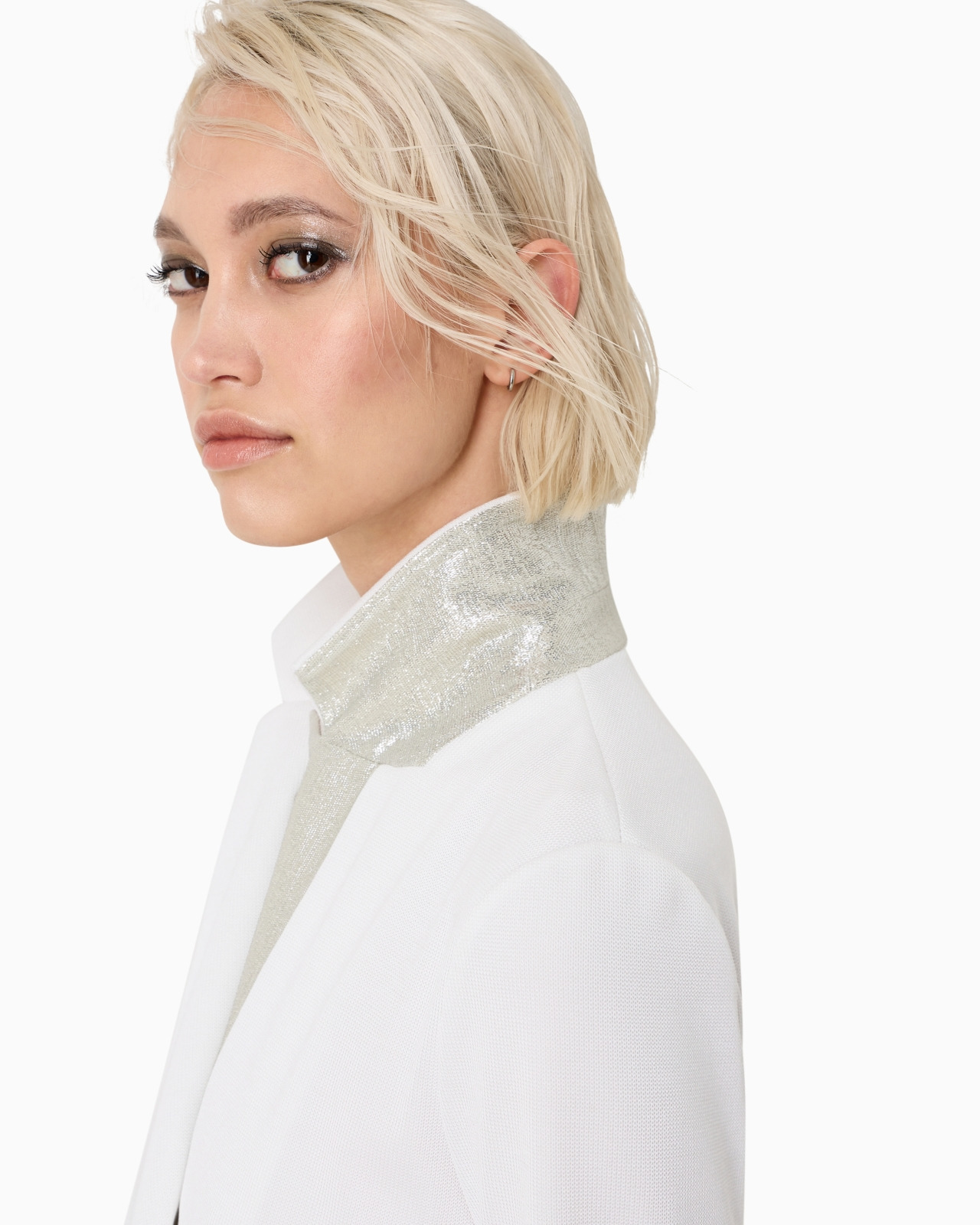 Single-breasted jacket in viscose-blend jersey - 5