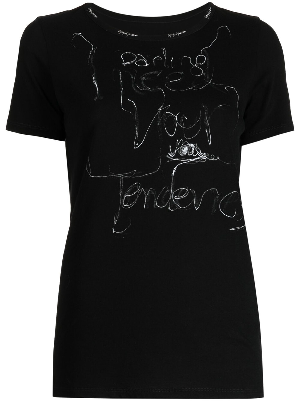 illustration-print logo-embroidered T-shirt - 1