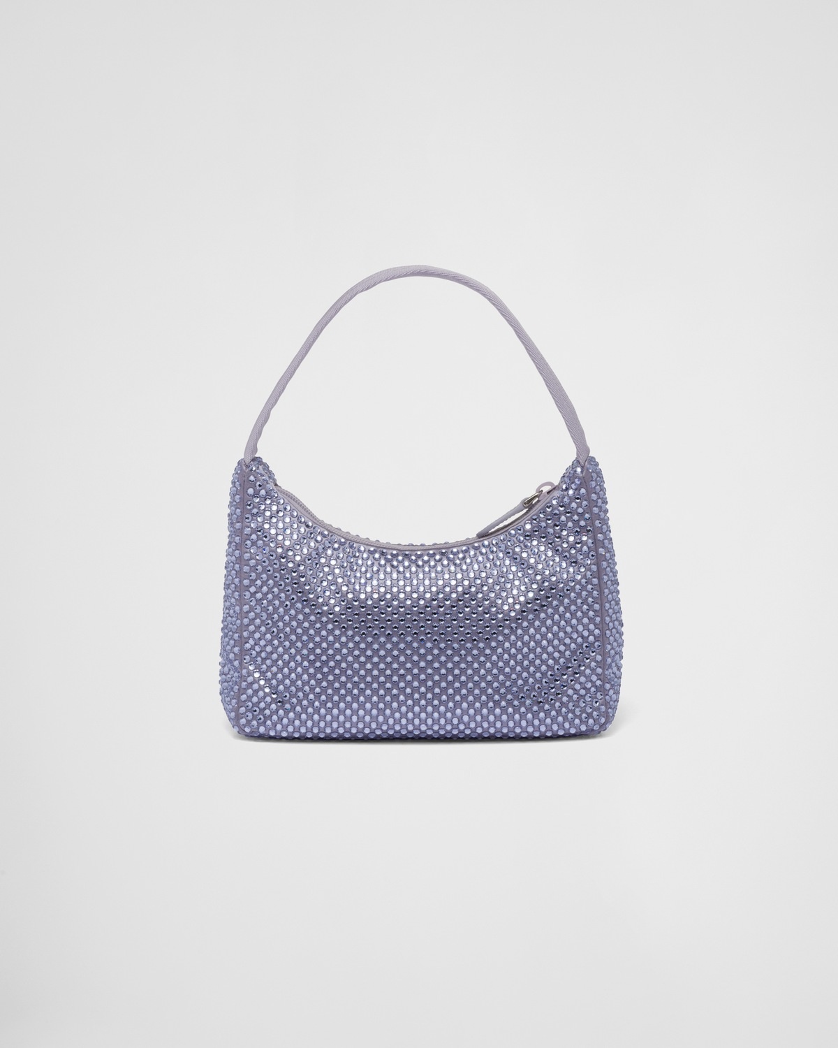 Satin mini-bag with artificial crystals - 4