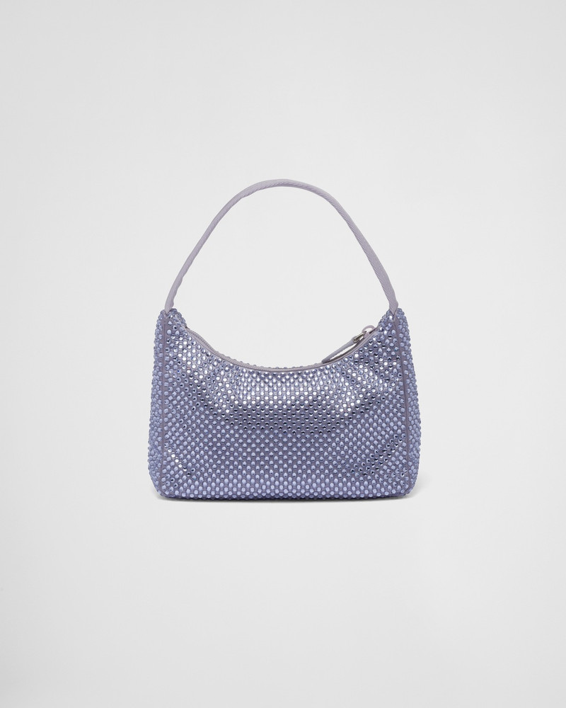 Satin mini-bag with artificial crystals 4