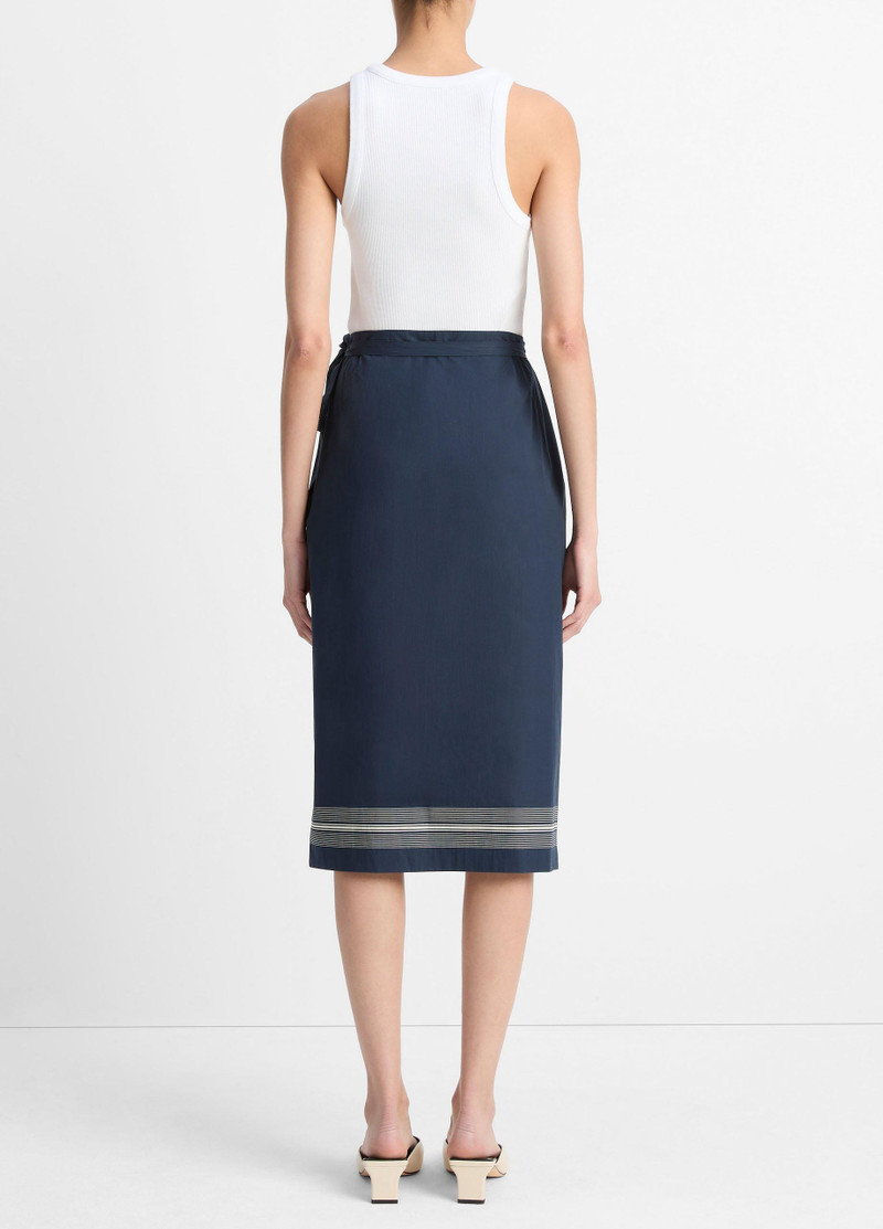 Vince Handkerchief-Stripe Straight Wrap Skirt outlook