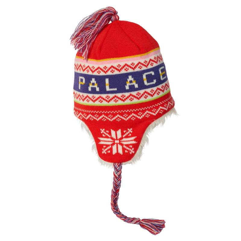 PALACE PALACE LOVES ME PERUVIAN BEANIE RED outlook