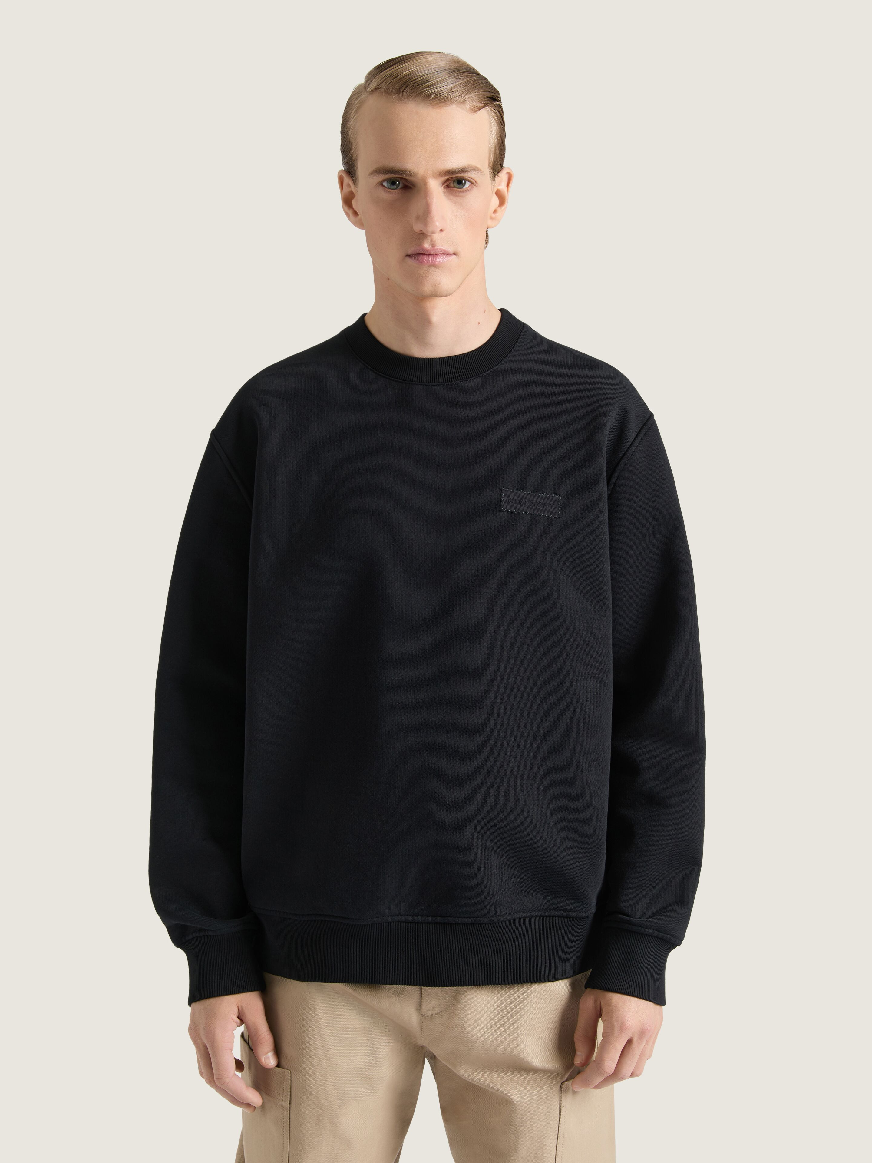 SWEATSHIRT IN FLEECE WITH GIVENCHY PATCH - 2