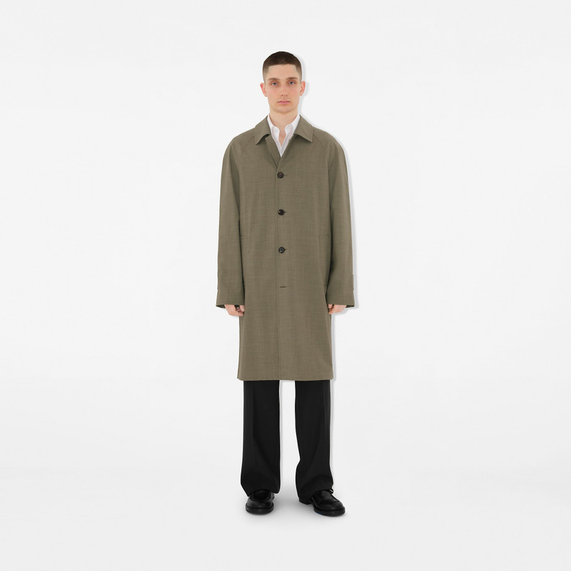 Burberry Long Stretch Wool Car Coat outlook