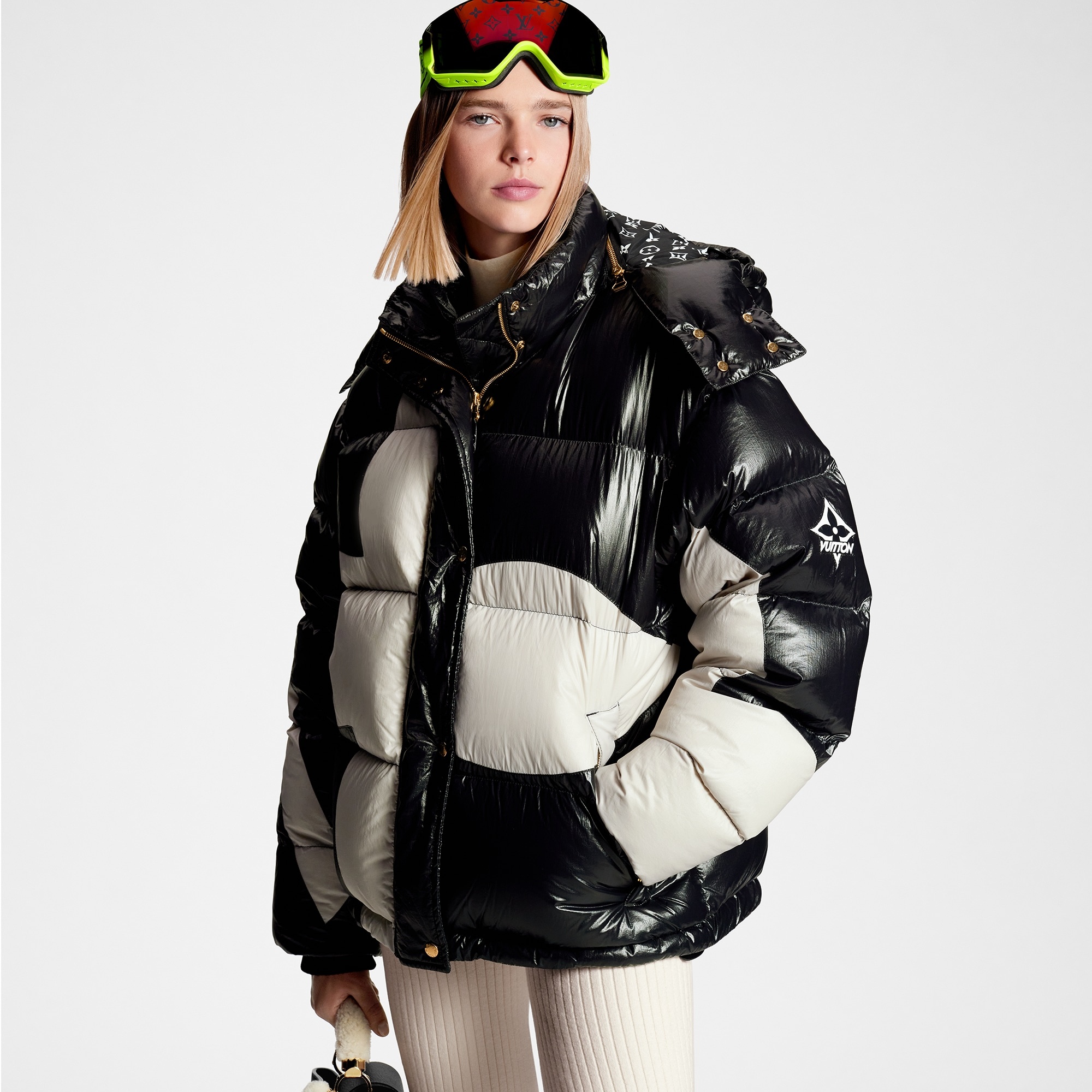 Abstract Monogram Flower Puffer Jacket - 5