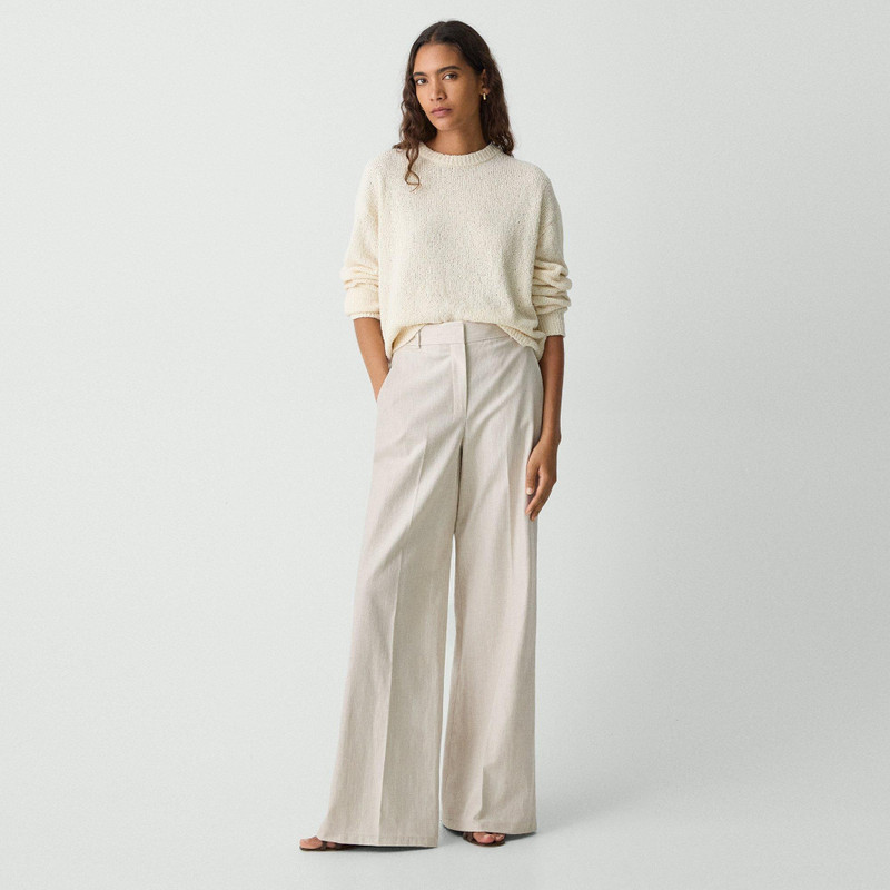 High-Waist Wide-Leg Pant in Striped Canvas 2