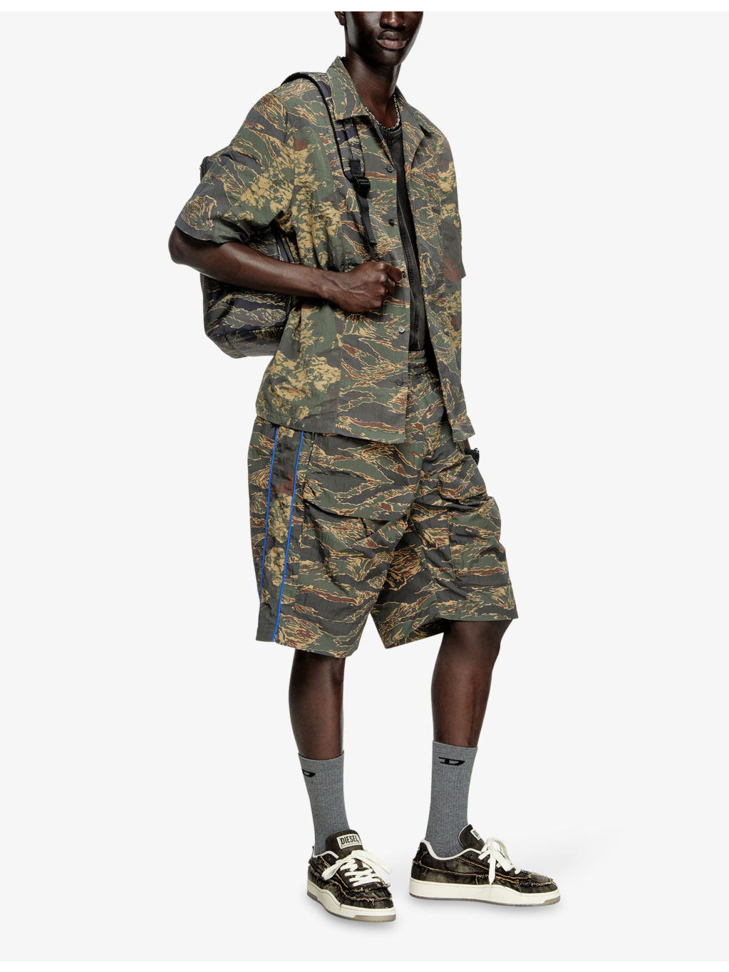 S-Brack-Epbw Camouflage-Print Woven Shirt - 2