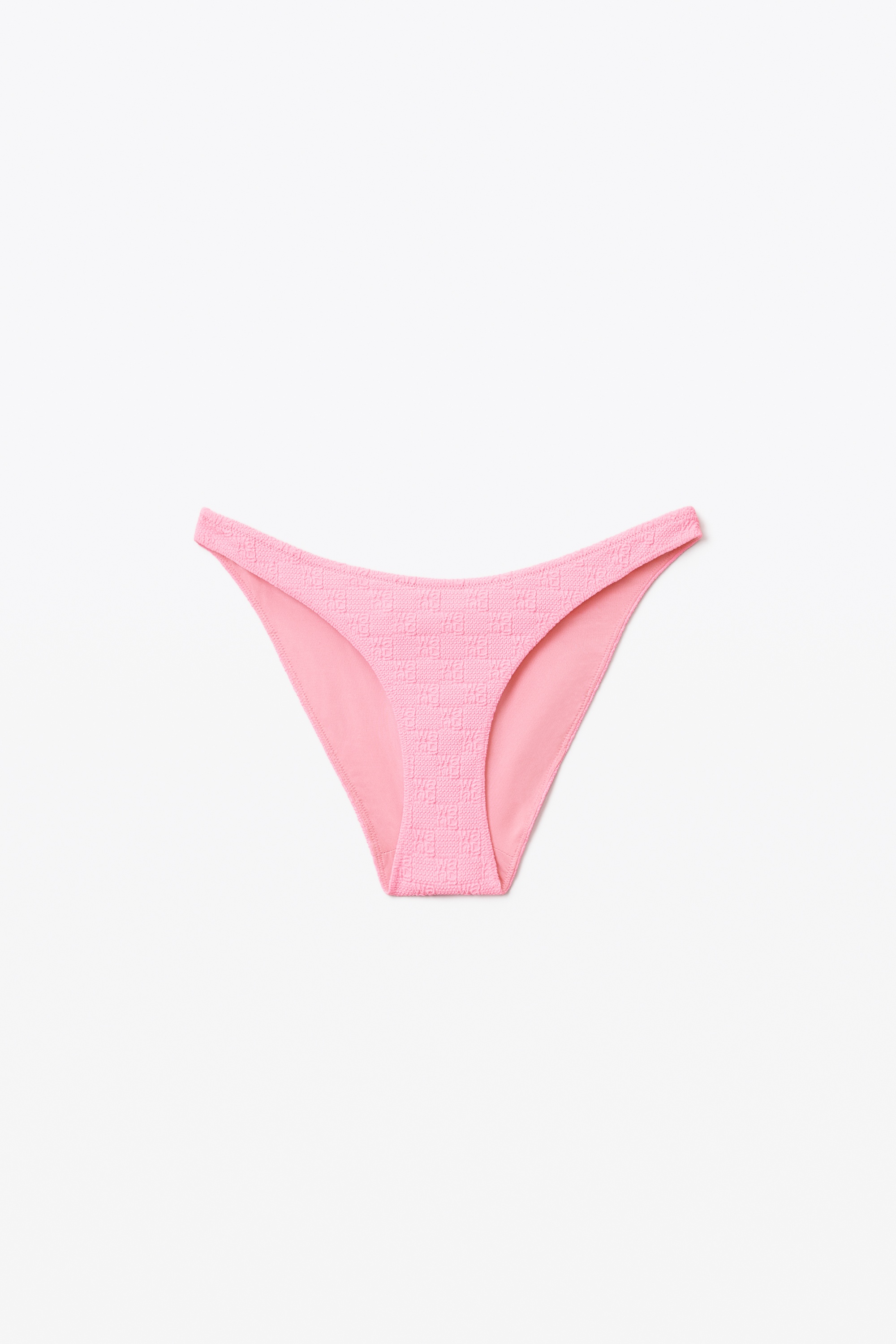 BIKINI BOTTOM IN TEXTURED LOGO JERSEY - 1