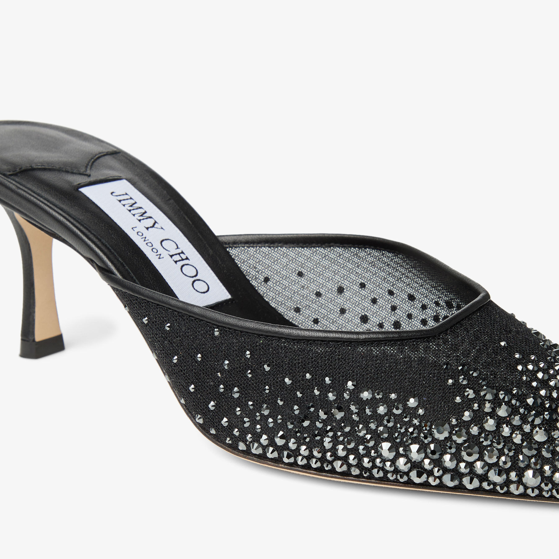 Vivi 65
Black Crystal Mesh Mules - 4