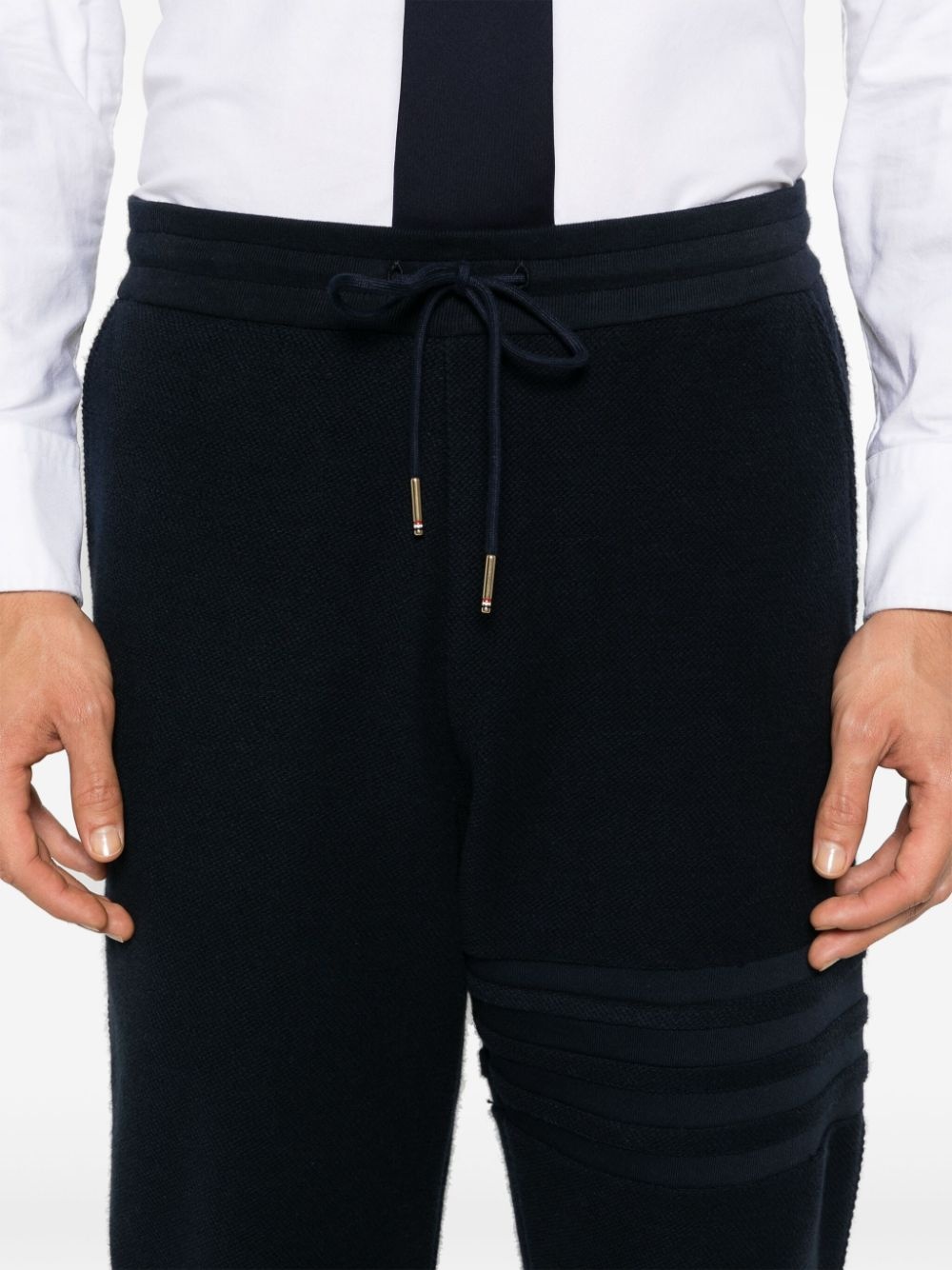 4-Bar stripe cotton track pants - 5