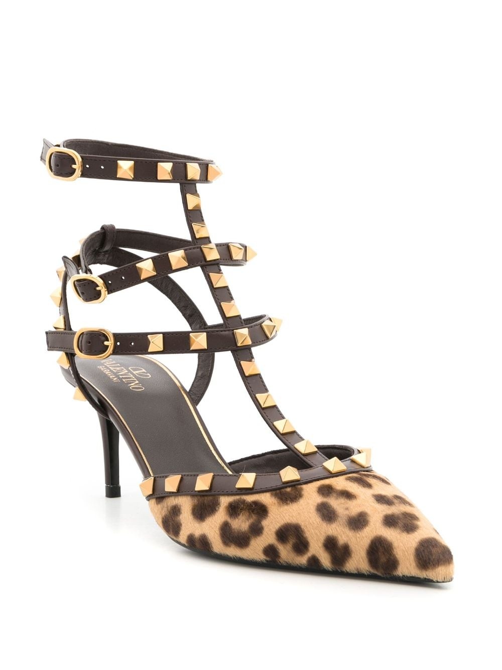 Rockstud caged leather pumps - 2