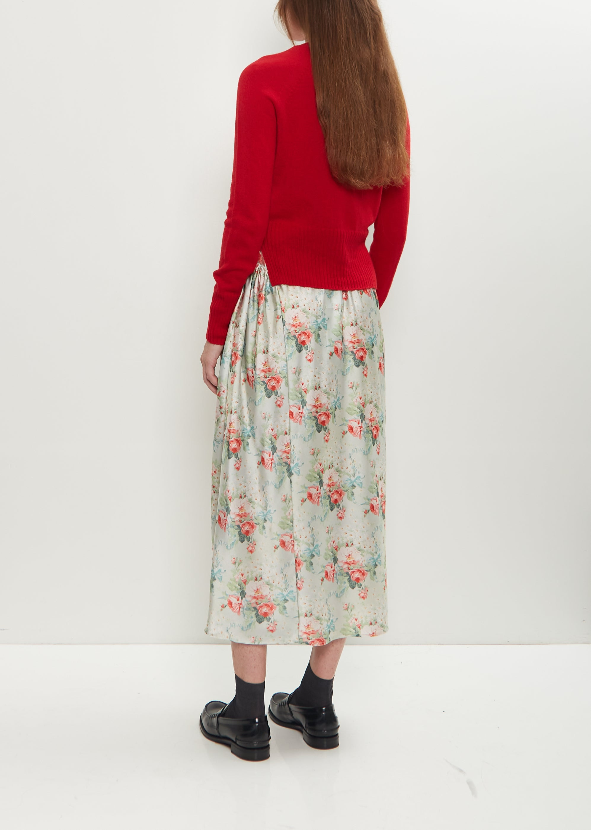 Satin Hip Detail Easy Skirt - 3