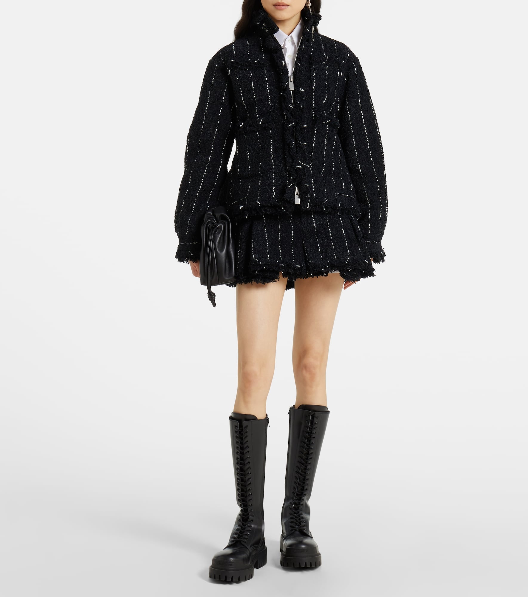 Striped tweed jacket - 2