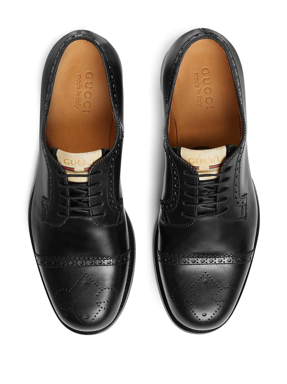 perforated leather brogues - 4