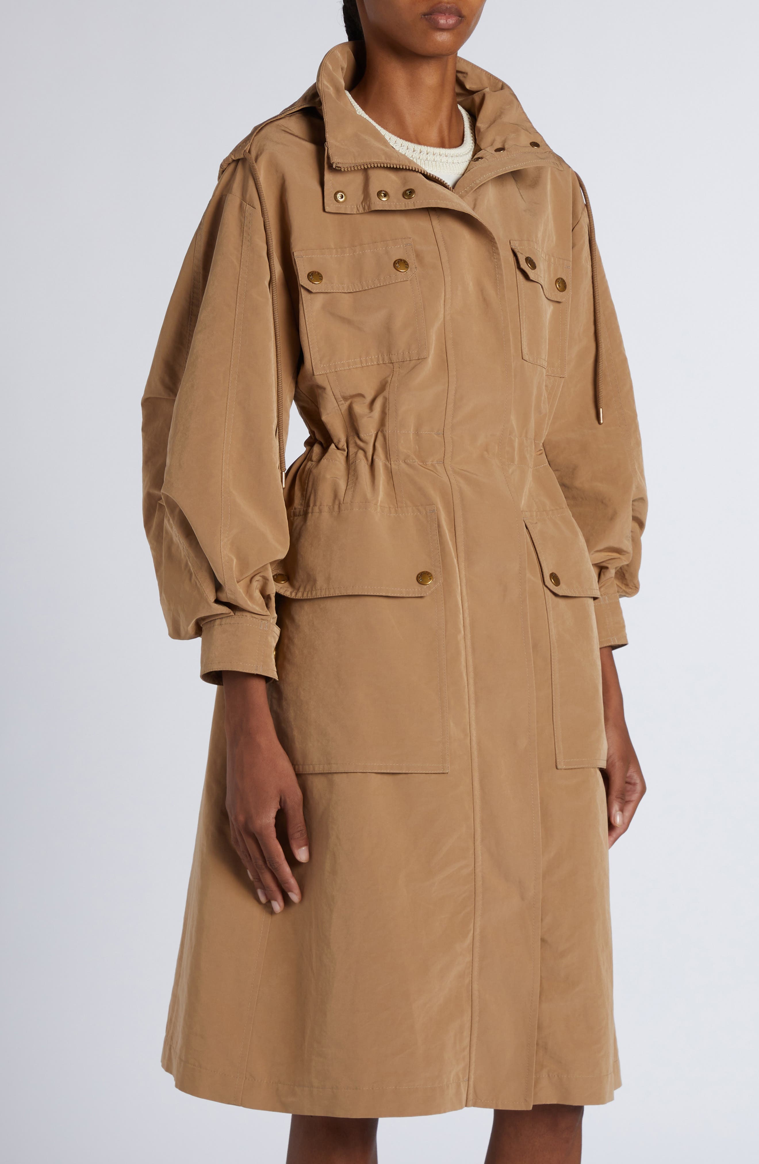 Moncler Nantes Gabardine Parka in Beige at Nordstrom - 5