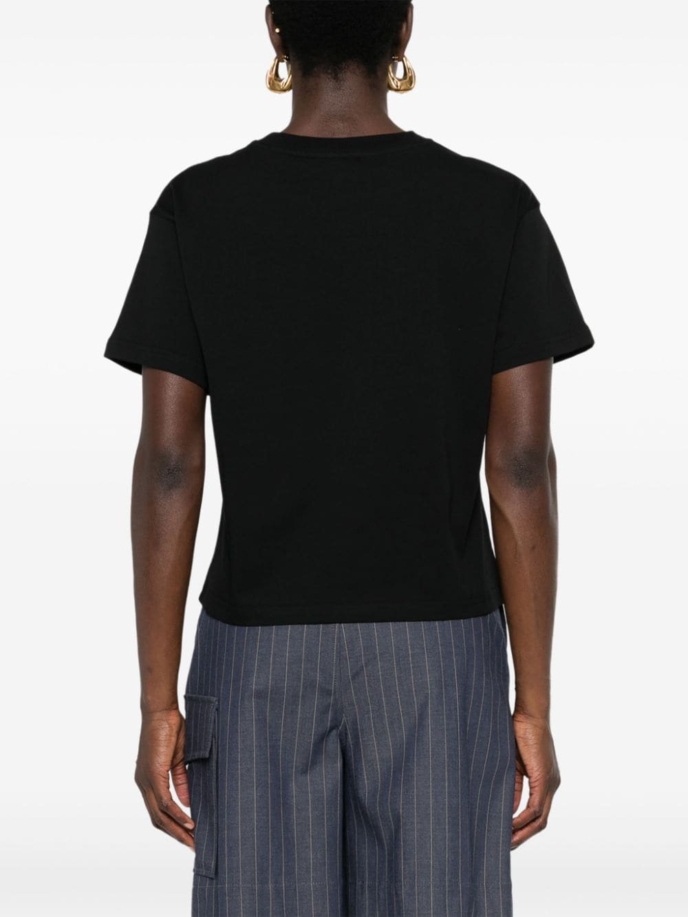 logo-print cropped T-shirt - 4