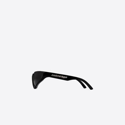 BALENCIAGA Xpander Rectangle Sunglasses  in Black outlook