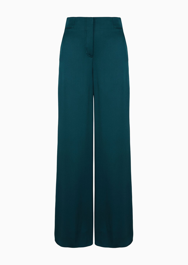 Loose-fitting trousers in double silk-satin 1