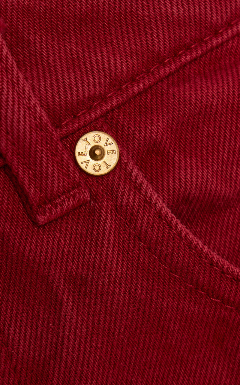 Senna Rigid High-Rise Straight-Leg Jeans red 5