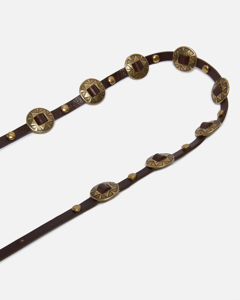 THIN BELT WITH ENGRAVED METAL PLATES 1CM 5