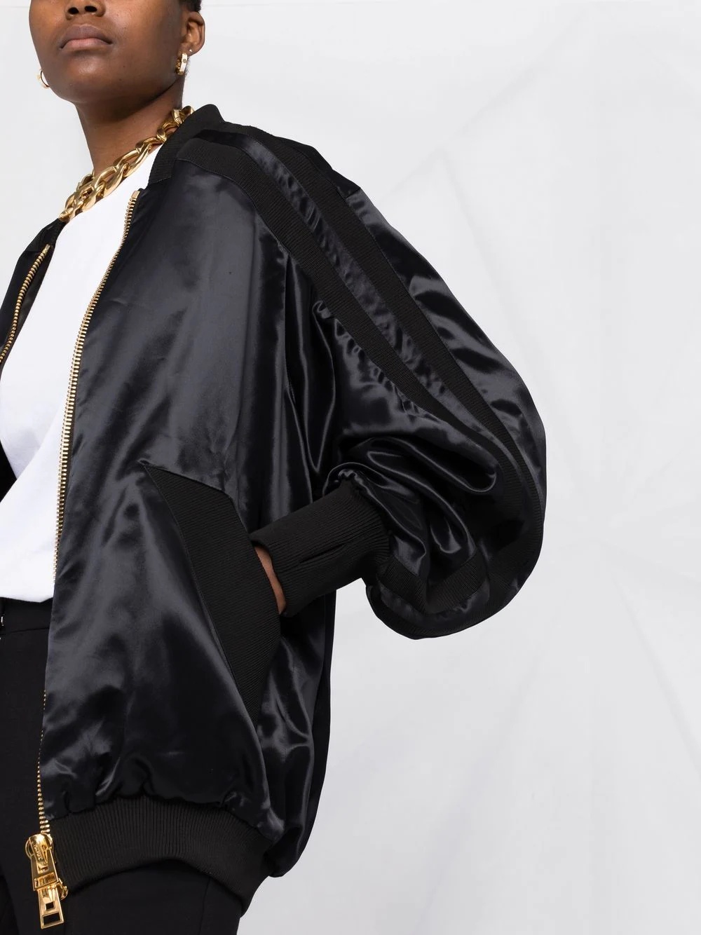 silk bomber jacket - 3