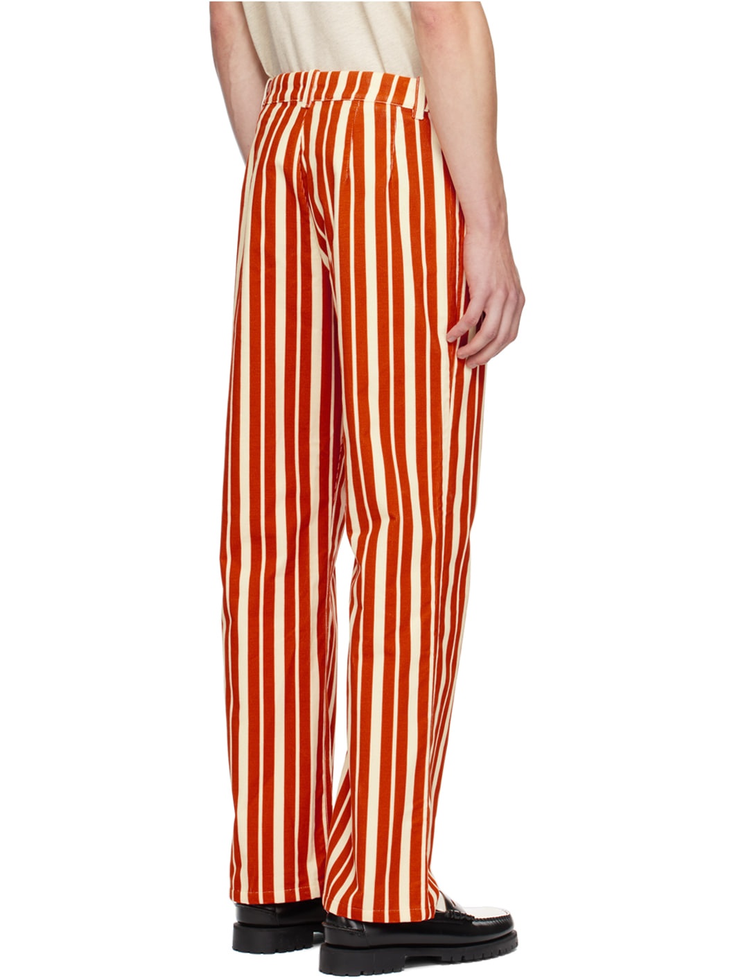Orange & Off-White Tame Impala Edition Striped Trousers - 3