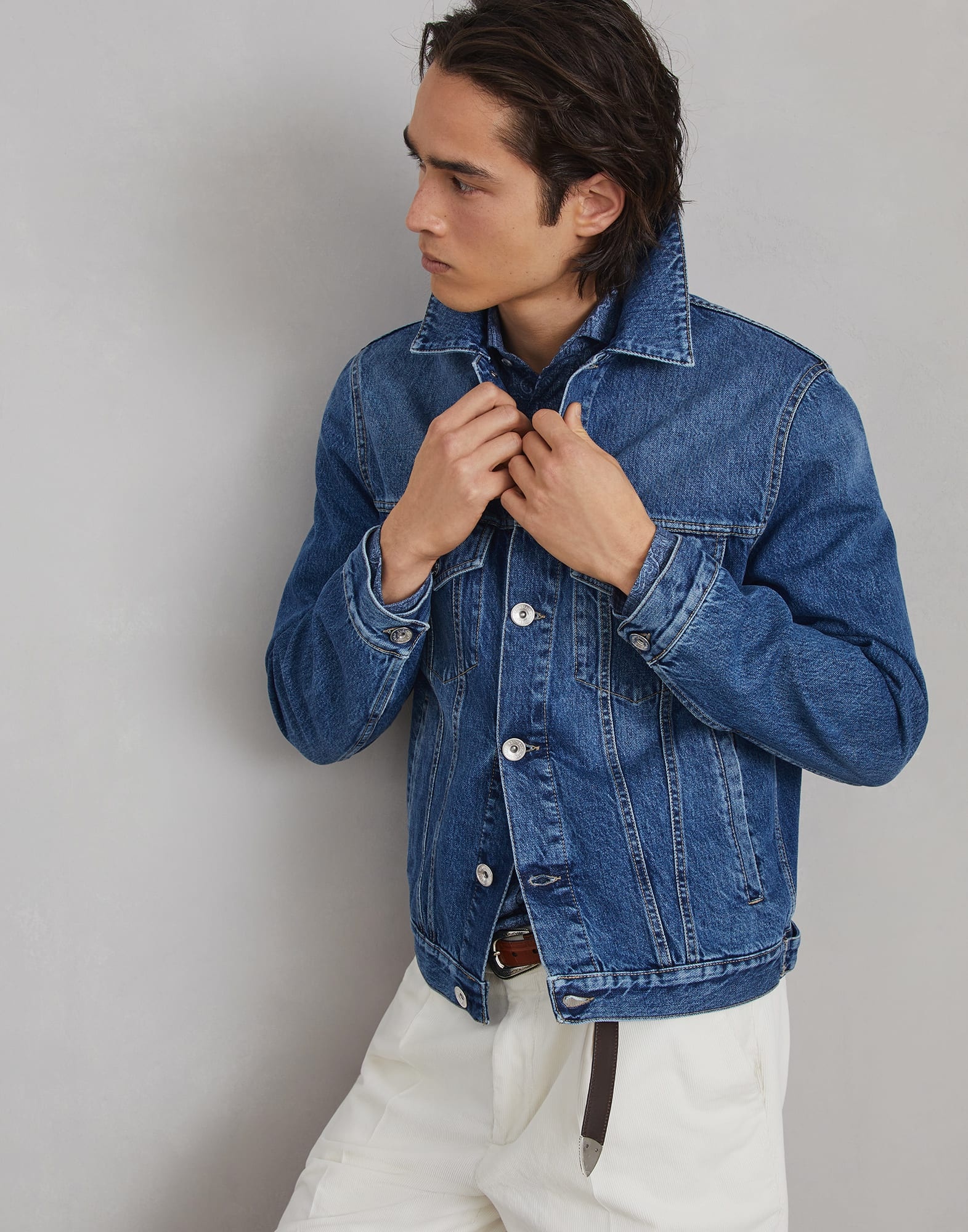 Denim four-pocket jacket - 4