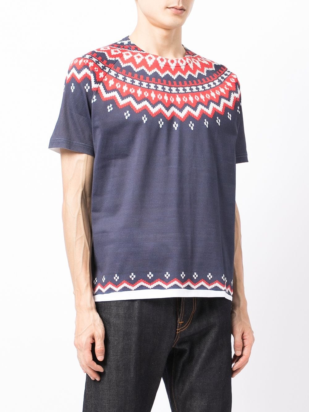 Nordic style-panel T-shirt - 3