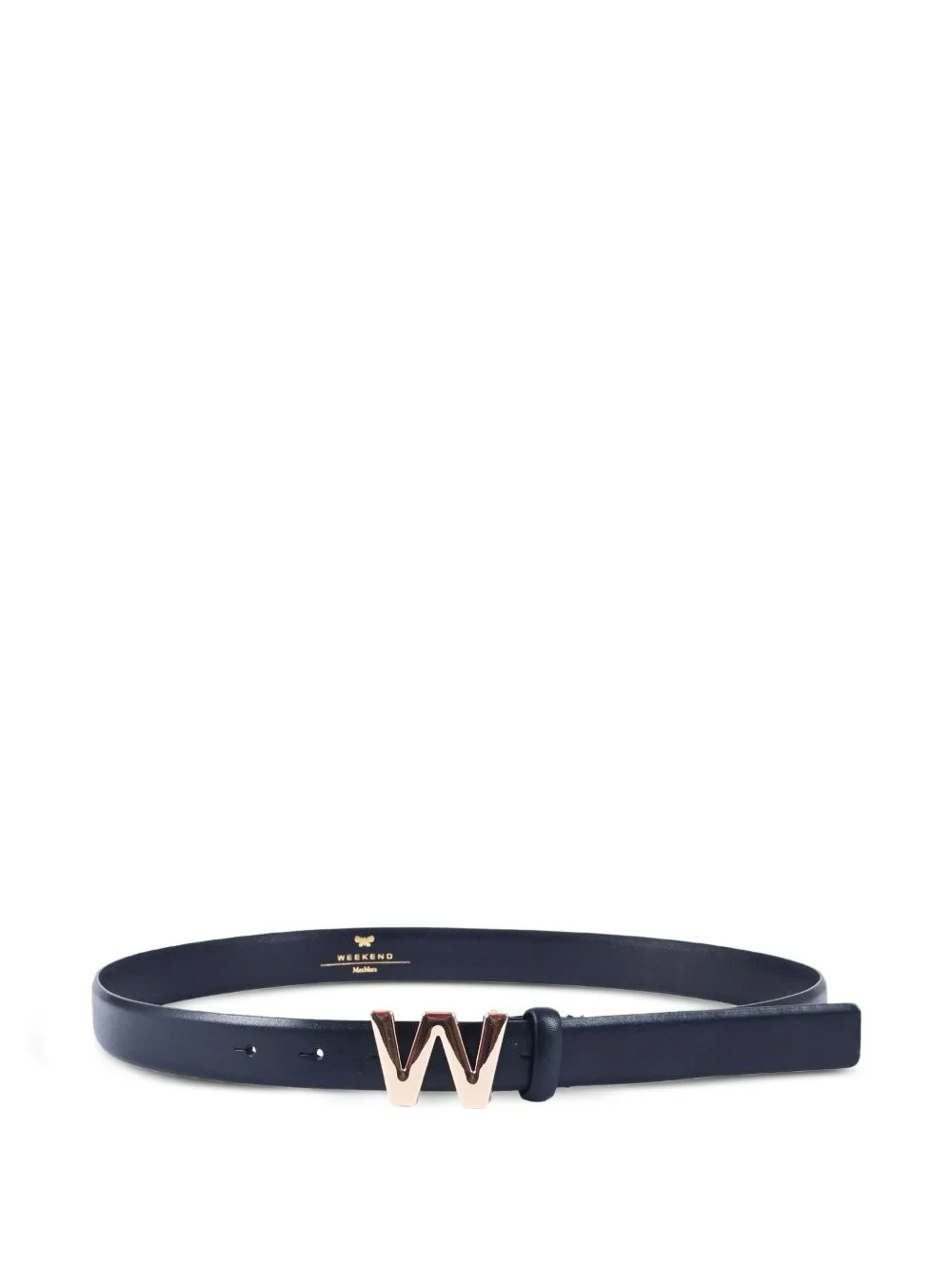 logo-buckle leather belt - 1
