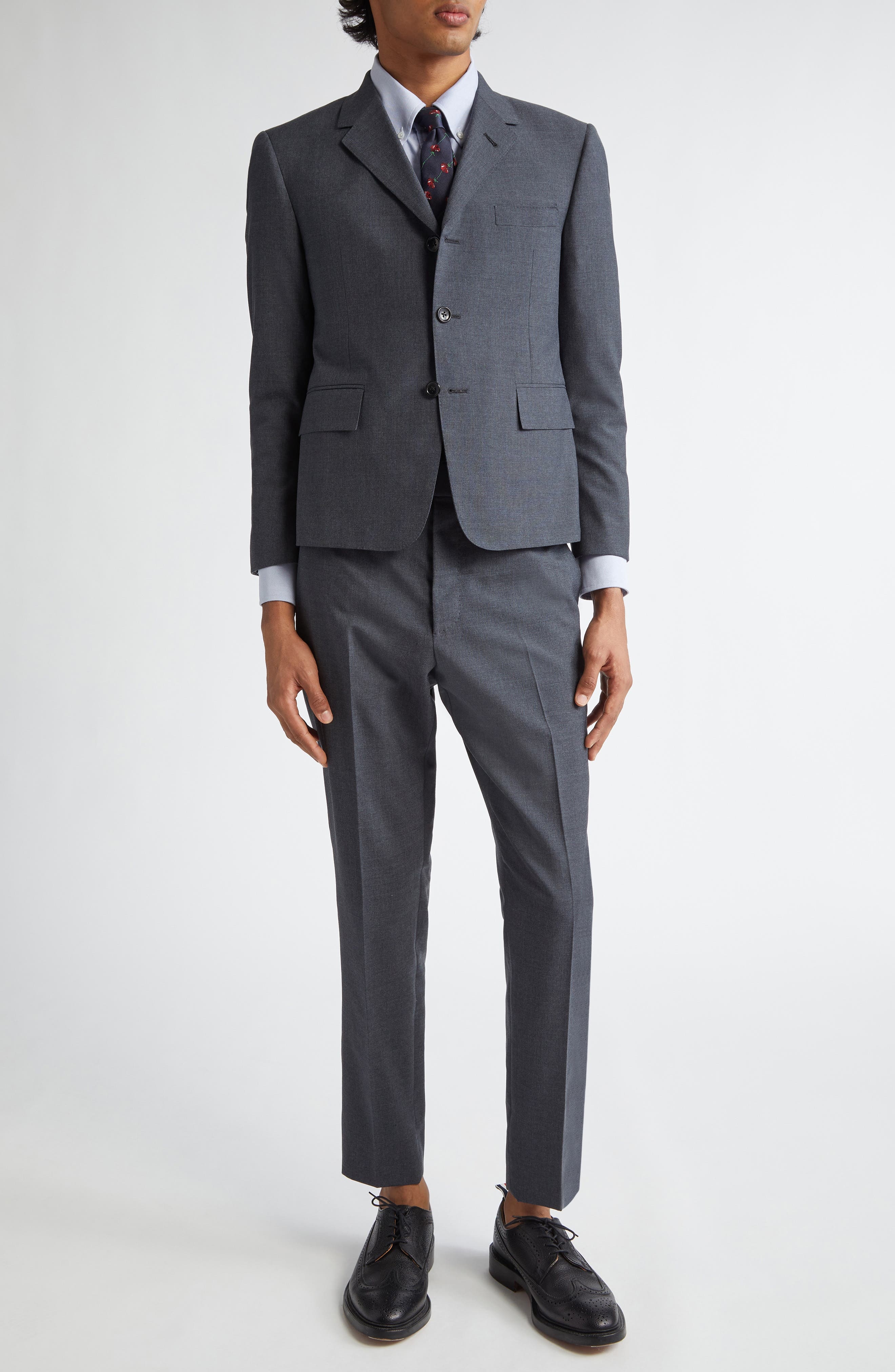 Thom Browne High Break Classic Fit Wool Blend Sport Coat in Dark Grey at Nordstrom - 2