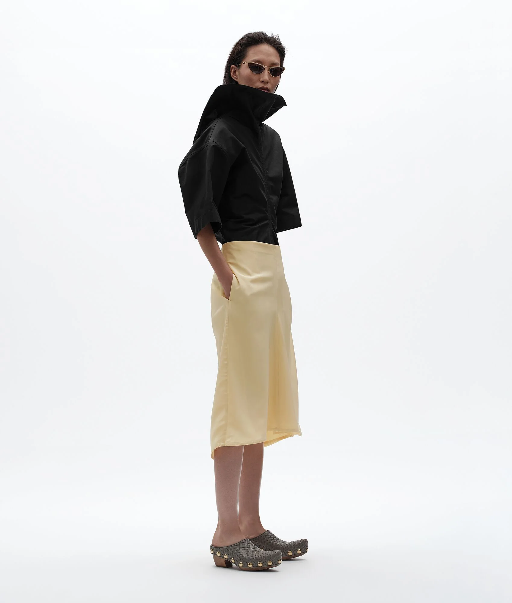 Silk and Viscose Toile Skirt - 1